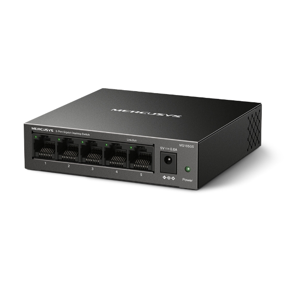 MS105GS 5-Port Gigabit Desktop Switch แบรนด์ MERCUSYS รับประกันสินค้า 3ปี