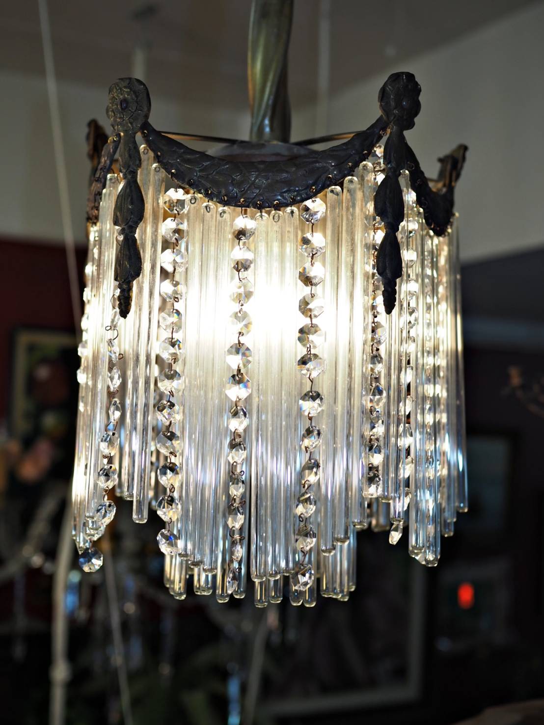 ขายแล้ว French Art Nouveau ฺBrass Chandelier