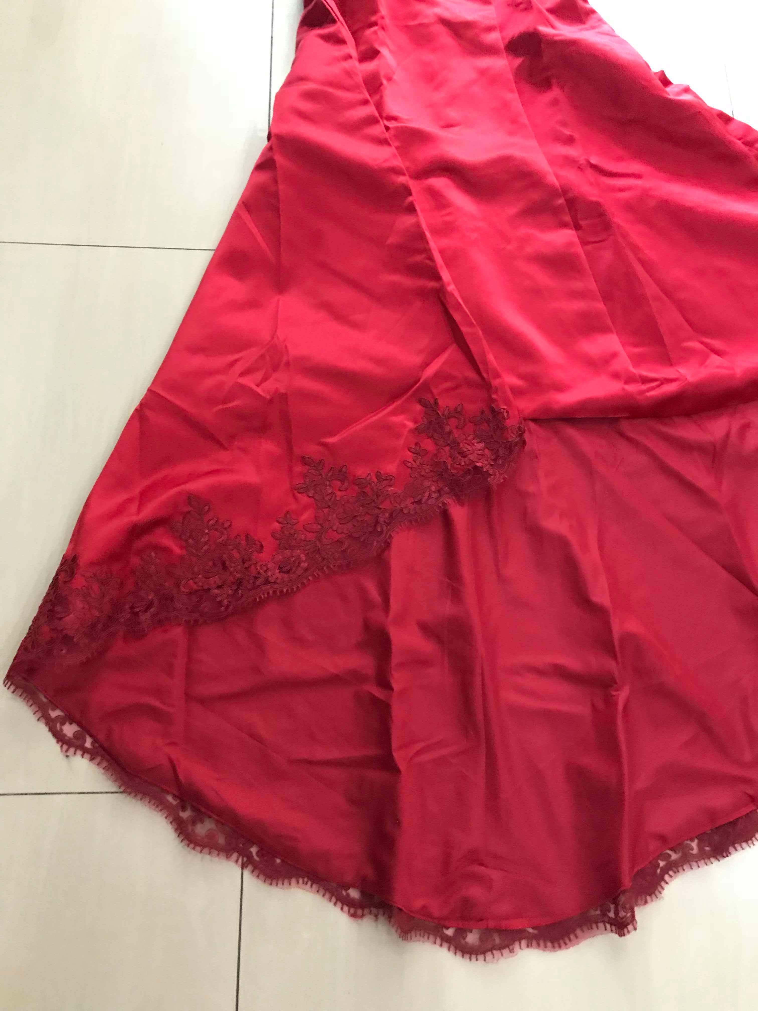 ชุดเจ้าสาวสีแดง รหัส JO 258 สินค้าพร้อมส่ง