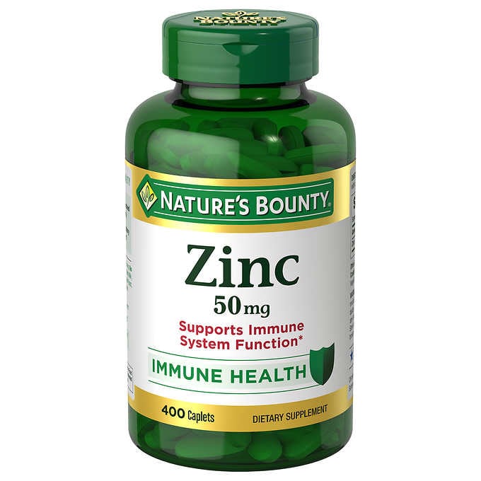 ** CLEARANCE + ค่าจัดส่ง 29- ทุกออเดอร์ ** Nature's Bounty Zinc 50mg 400 เม็ดแข็ง - Zinc Gluconate ซิงค์กลูโคเนต หมดอายุ 05/2026