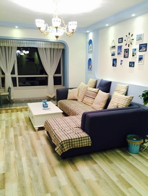 ชุดกรอบรูปติดผนังแนวทะเล Mediteranean Style 5 กรอบรูปไม้ 11 ชิ้น พร้อมภาพและของตกแต่งแนวทะเล