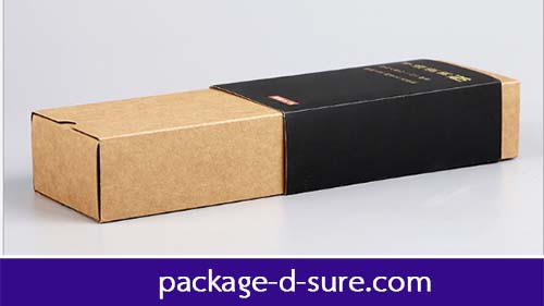 กล่องคราฟทรงยาว ไซส์ใหญ่ แบบสวมน้ำตาลอ่อน 29.5x9+5.2