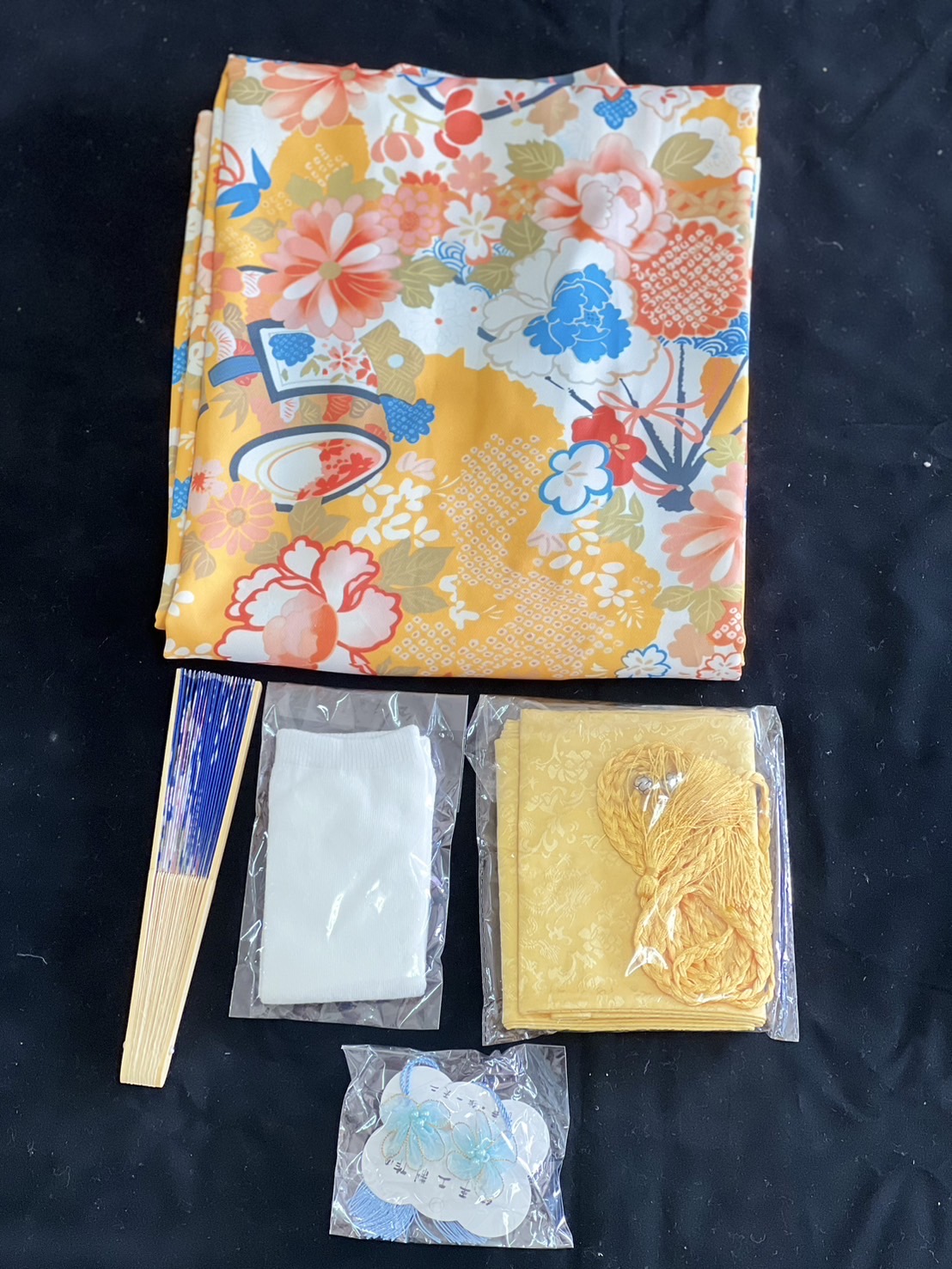 #กิโมโน สีเหลือง พร้อมส่ง