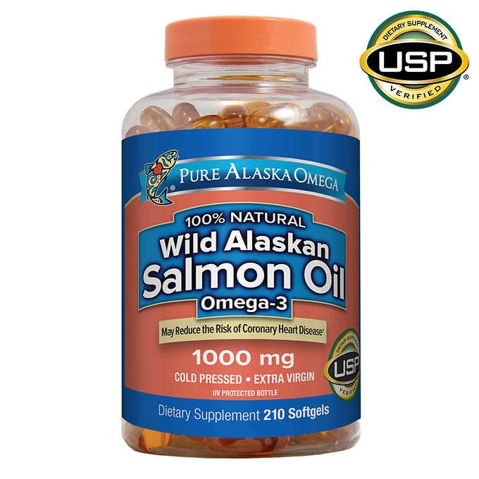 ** โปร 9.9.25 + ค่าจัดส่ง 29- ทุกออเดอร์ ** Pure Alaska Omega - Salmon Oil 1000mg 210 softgels น้ำมันปลาแซลมอนธรรมชาติจากอลาสก้า หมดอายุ 09/2026