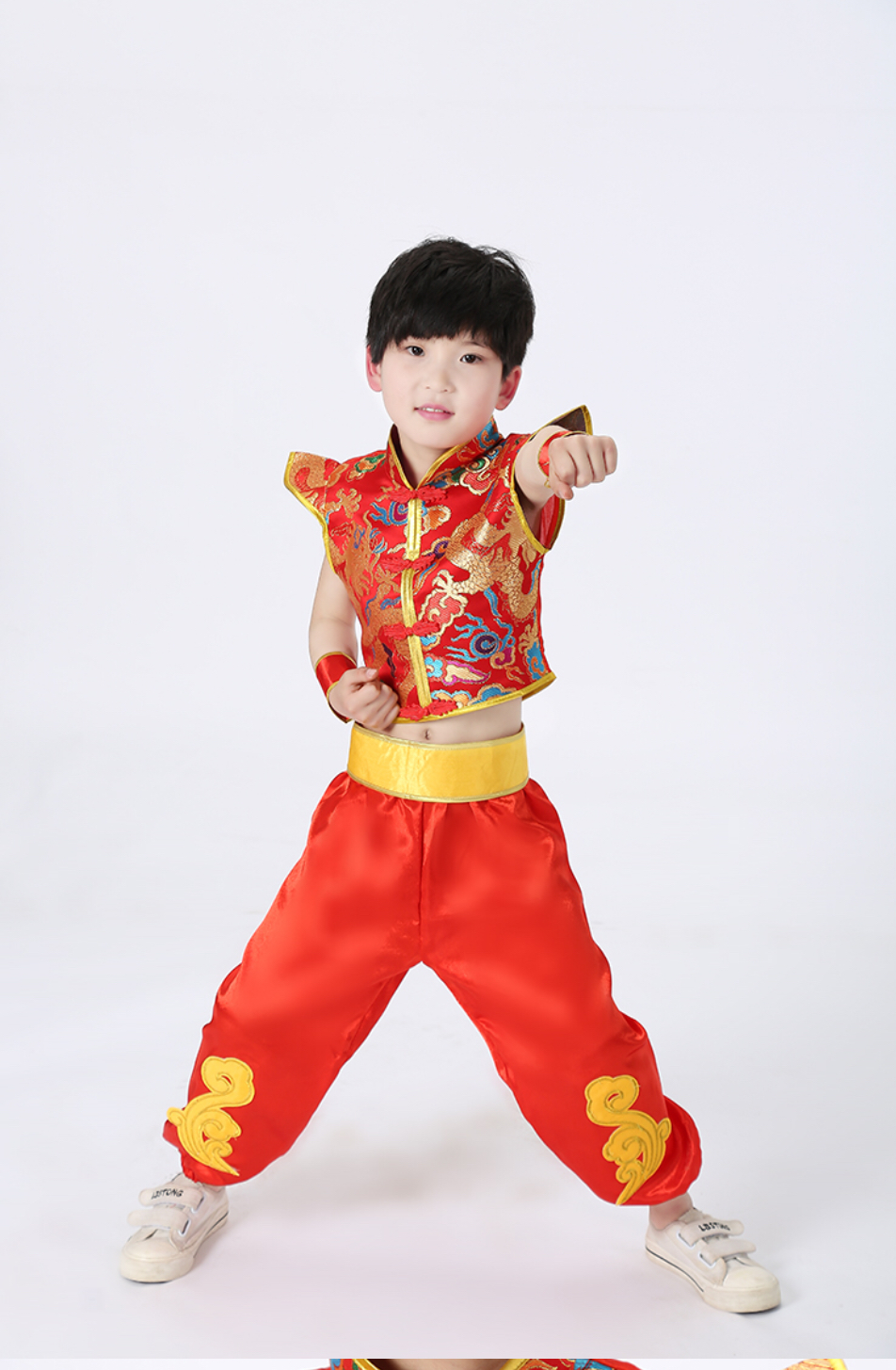 ชุดเต้นเด็กชายสีแดง . รหัส MC 28. สินค้าพร้อมส่ง