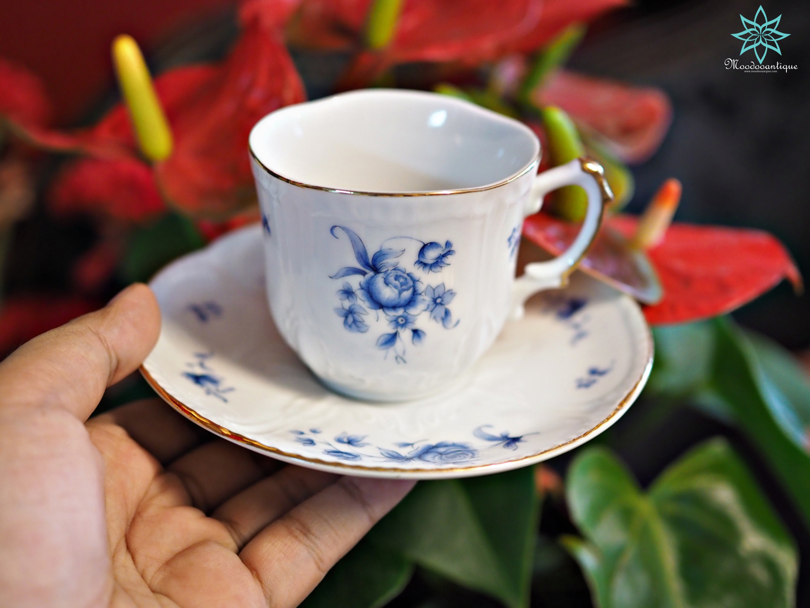 ชุดกาแฟ ลายกุหลาบฟ้า Japan