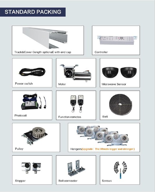 มอเตอร์ประตูอัตโนมัติ Heavy Duty รุ่น HH200B รองรับน้ำหนักประตู 200 kg เลือกขนาดราง 4.2 เมตร หรือ 6.3 เมตรได้ สั่งซื้อ 15-30 วัน