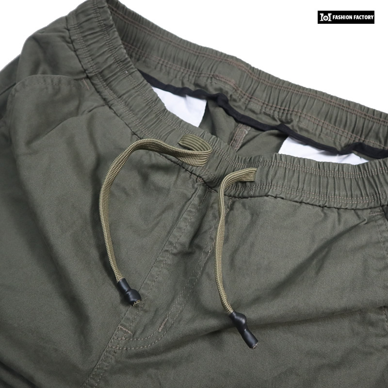 กางเกงขาจั้ม No.650/6 ผ้ายืด กางเกงแฟชั่น เรียบง่าย เข้าทุกชุด สีกากี | US101