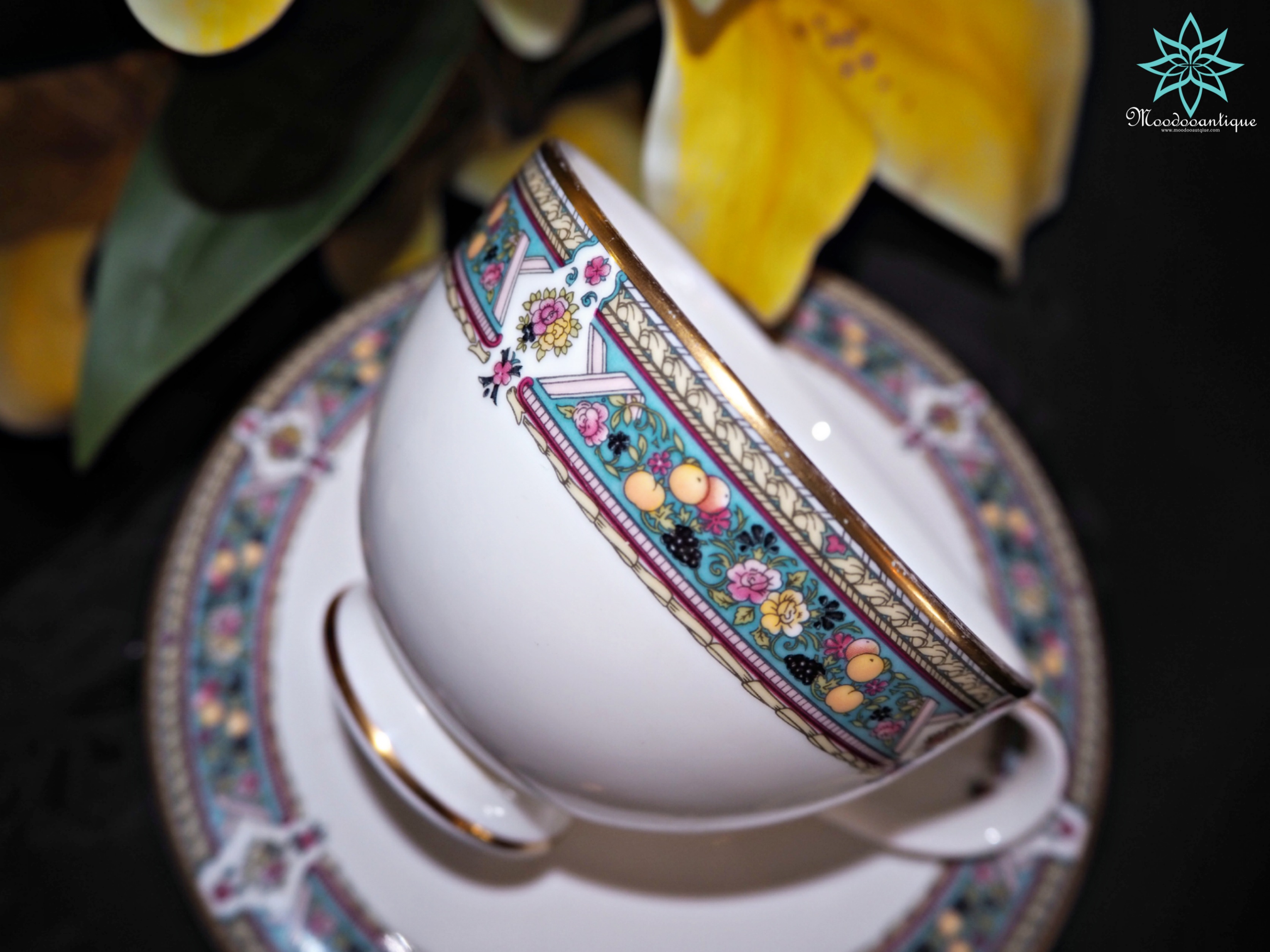 แก้ว พร้อมจานรอง แบรนด์ Royal Doulton Prestbury