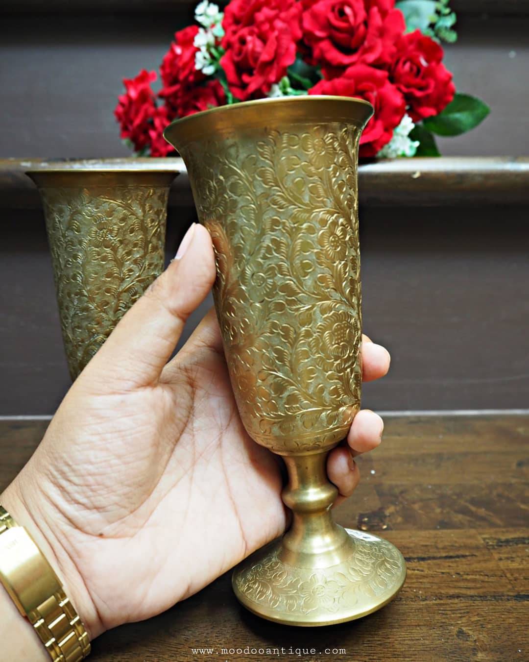 แก้วทองเหลืองทรงแชมเปญ