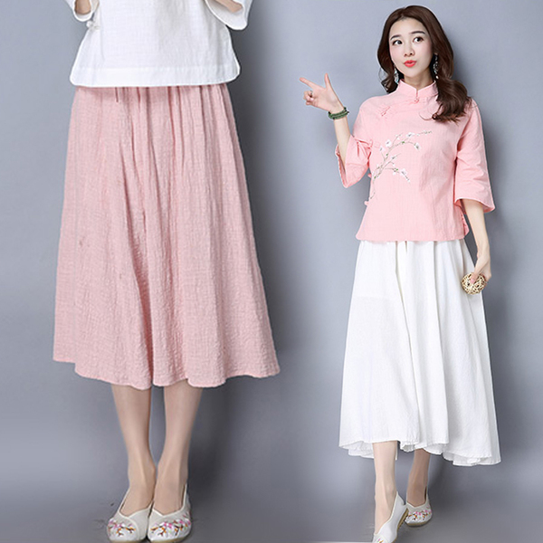กระโปรงผ้าฝ้าย 100 % รหัส VA 62 พร้อมส่ง