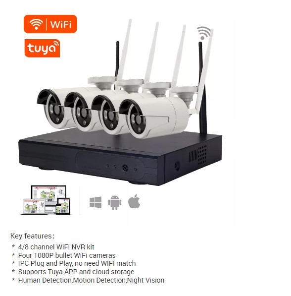 ชุดเซ็ตกล้อง IP WIFI Outdoor 4 CH แบรนด์ VeeZoom รหัสสินค้า VEE-S04 รับประกันสินค้า 2 ปี สินค้าสั่ง 15 วัน ** ในกรณ๊สินค้าหมด