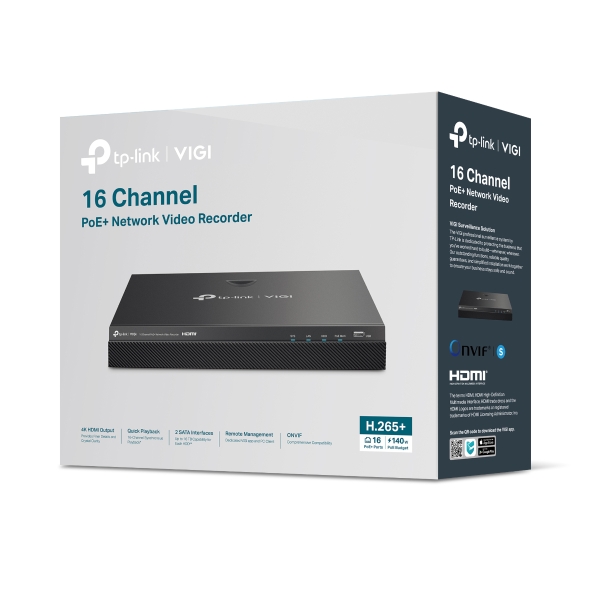 VIGI NVR2016H-16MP VIGI 16 Channel PoE+ Network Video Recorder