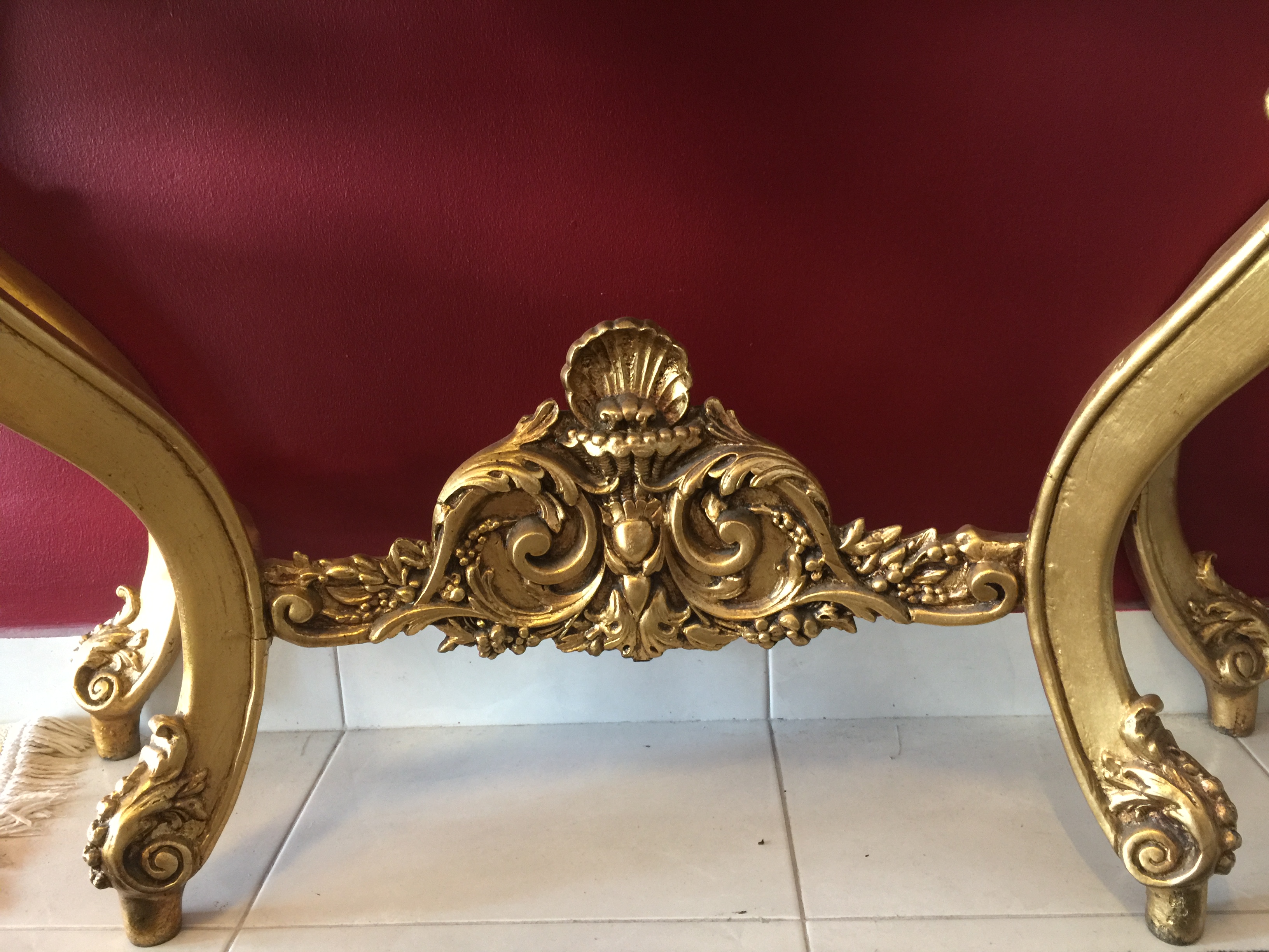 Console ไม้แกะสลักสีทองงานฝรั่งเศส