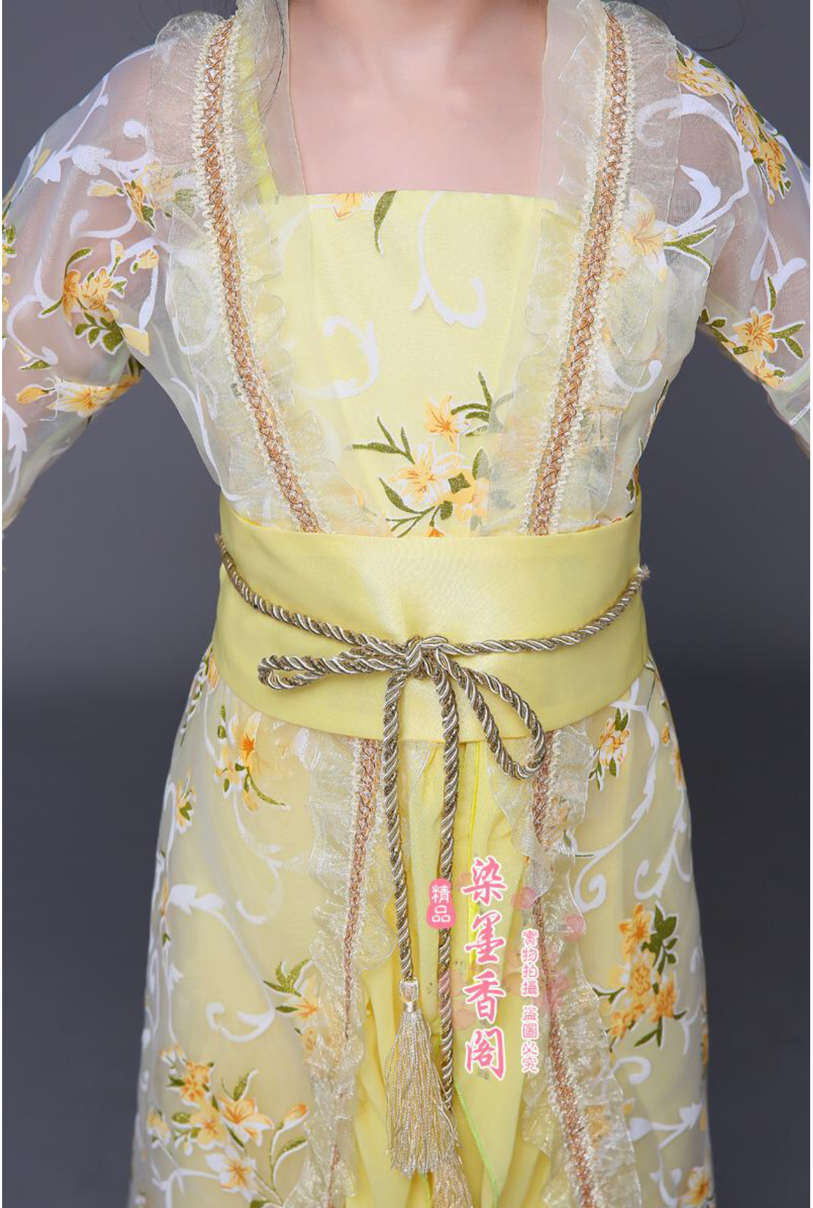 ชุดจีนเด็กฮั่นสีเหลือง รหัส YF79 สินค้าพร้อมส่ง