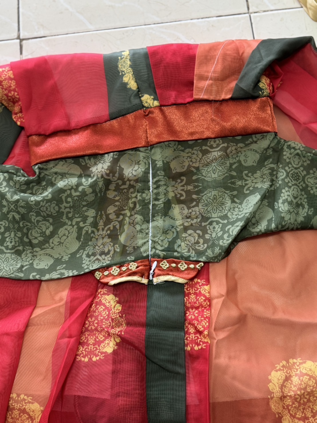 ชุดฮั่นฝู สึแดงเขียว รหัส #415