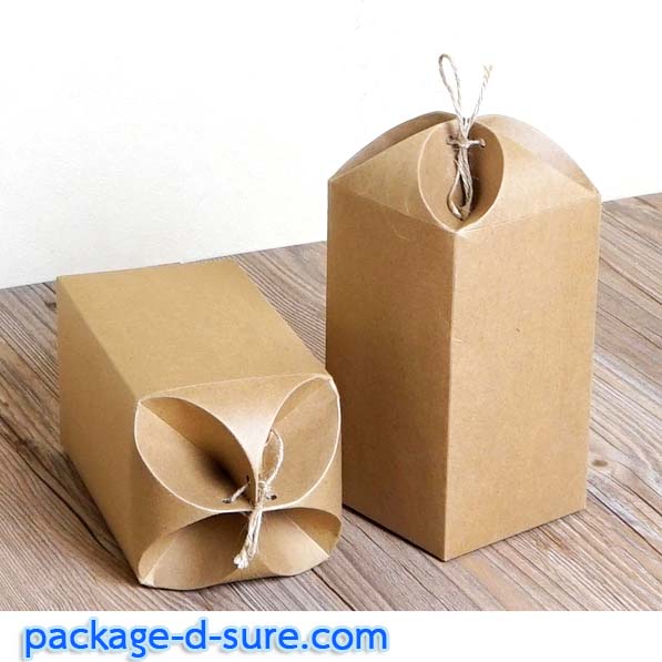 กล่องสี่เหลี่ยมจัตุรัส ทรงสูง รูดเปิดปิดบน 10x10x13 กระดาษคราฟ