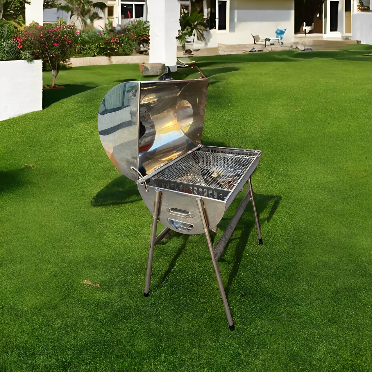 เตาอบสแตนเลสไร้ควัน ชายใหญ่ ขนาด 73 ซม.