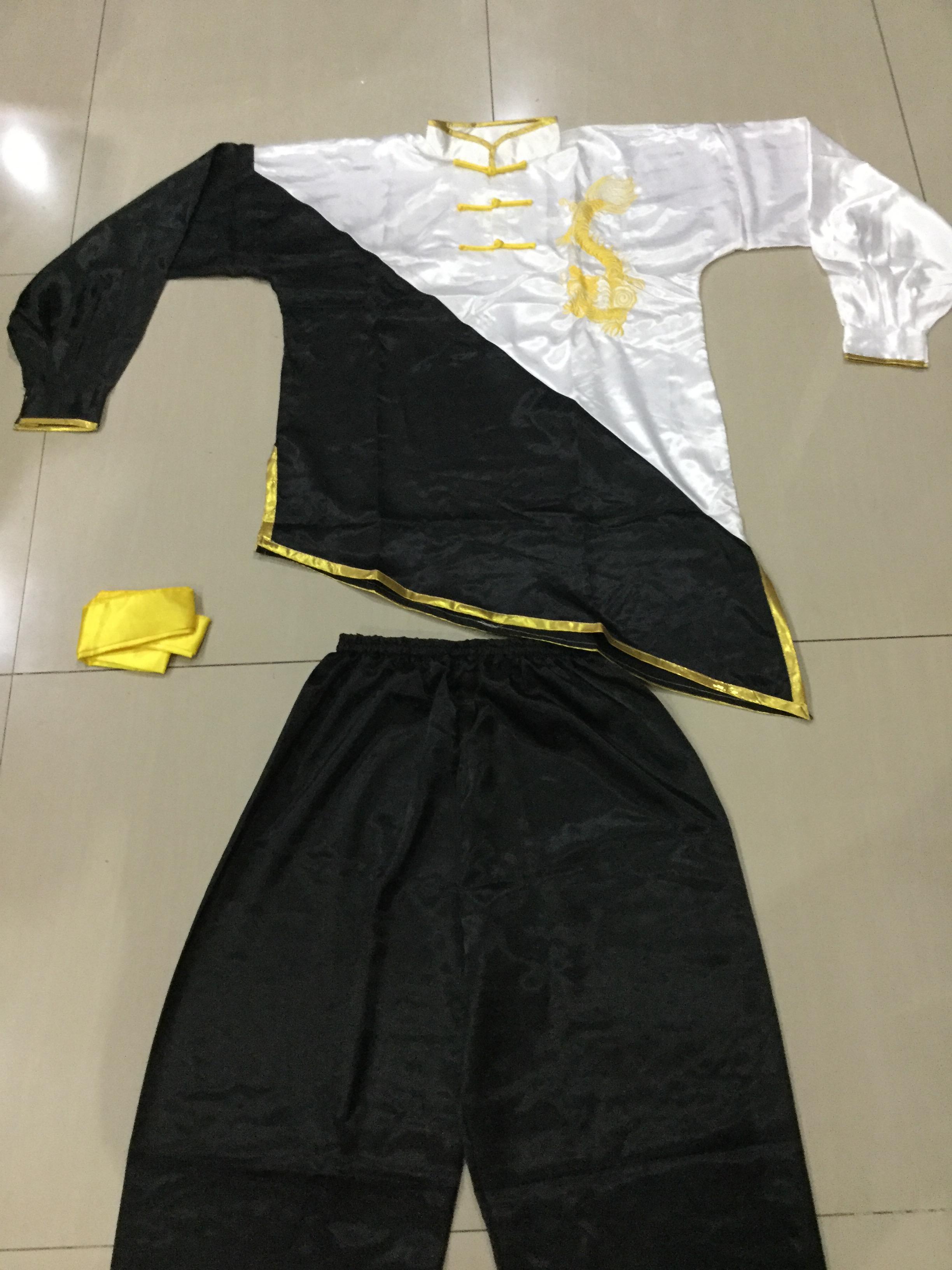 ชุดกังฟู สีขาว ดำ รหัส Kung 59 สินค้าพร้อมส่ง