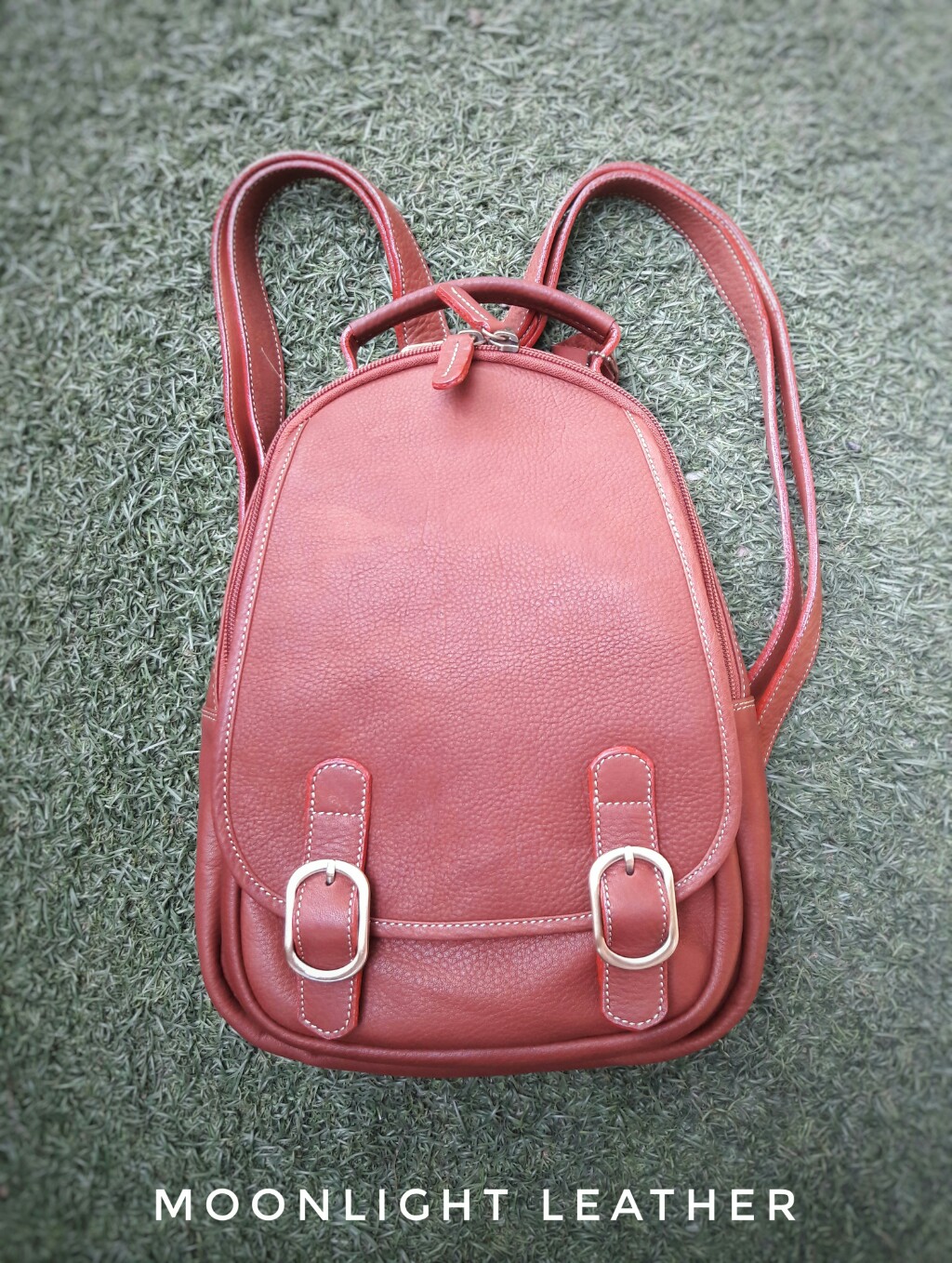 เป้หนังแท้ สะพายหลัง รุ่น Traze (No.151) สีแทน