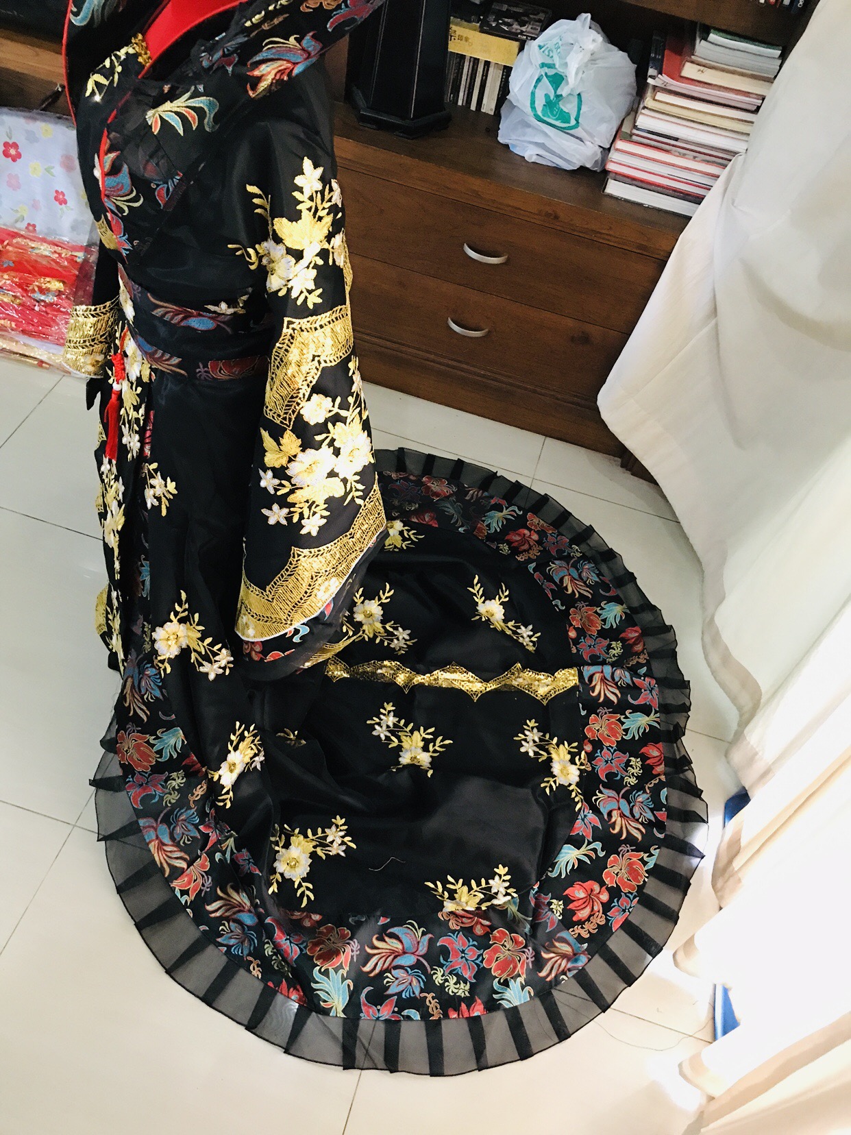 ชุดราชินีถัง สีดำ รหัส RPN 274 สินค้าพร้อมส่ง