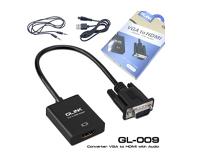 GLINK box.ตัวแปลง GL-009 VGA TO HDMI Glink