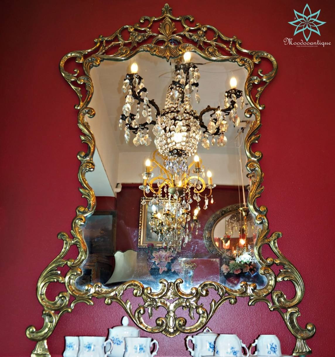 Italian brass Mirror
