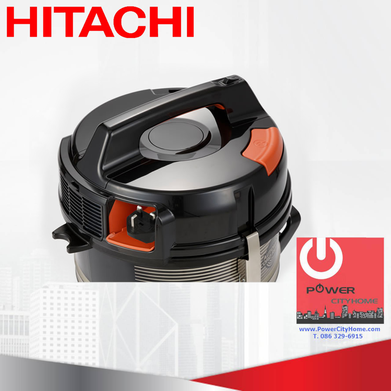 เครื่องดูดฝุ่น ชนิดถังเก็บฝุ่น ฮิตาชิ 2200 วัตต์ ถังจุฝุ่น 18 ลิตร รุ่น CV-975FC