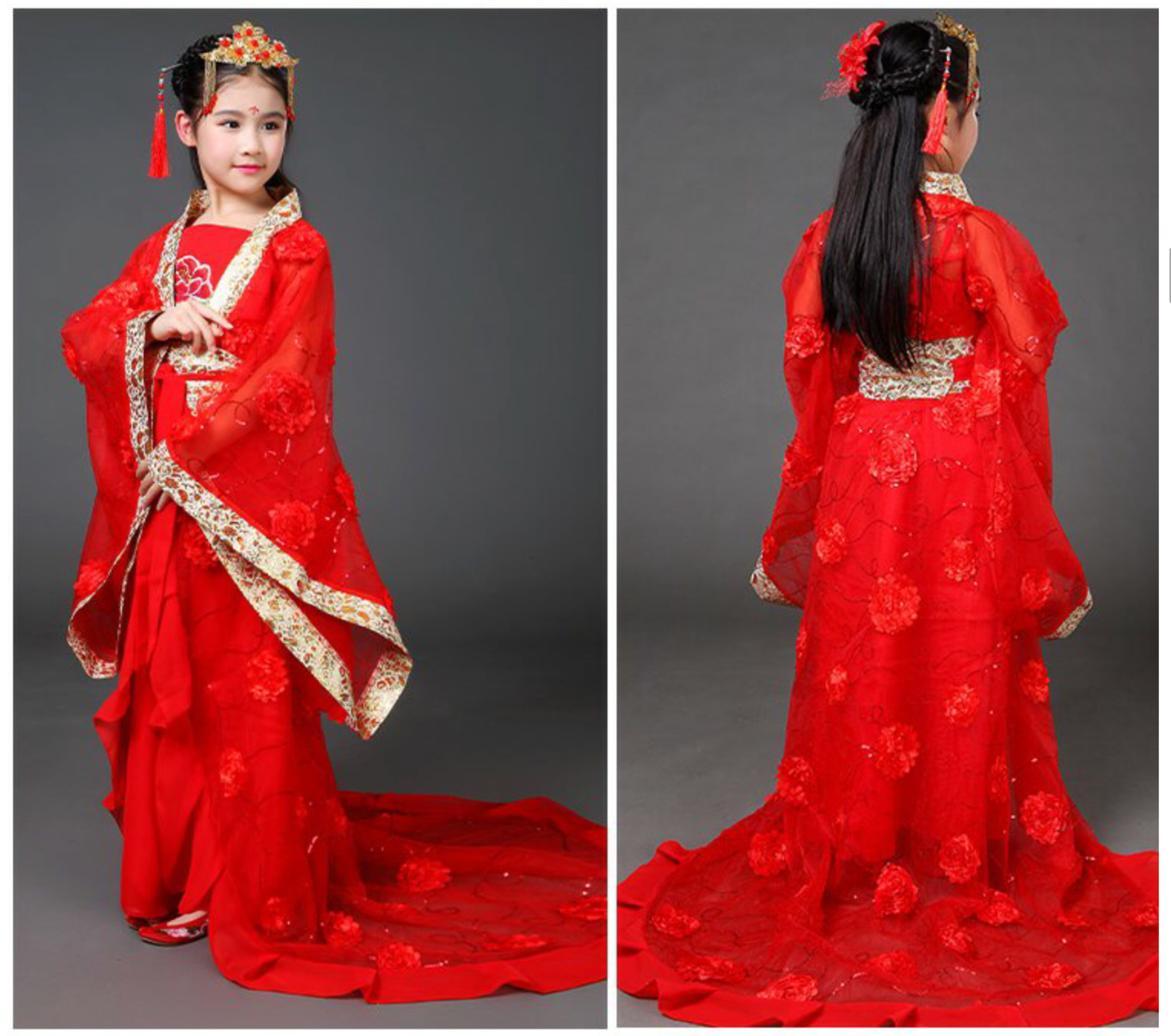 ชุดองค์หญิงฮั่น สีแดง. รหัส SUV 95 สินค้าพร้อมส่ง