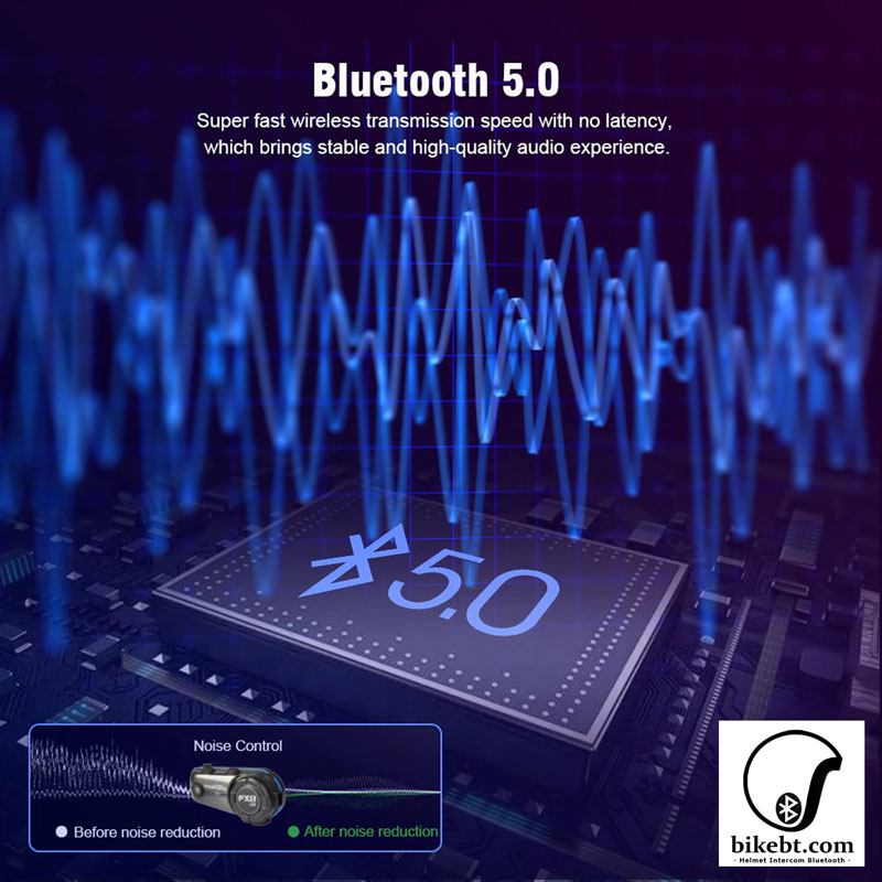 FODSPORTS FX8 AIR บลูทูธติดหมวกกันน็อค Motorcycle Helmet Intercom Bluetooth Headset (แพคคู่)