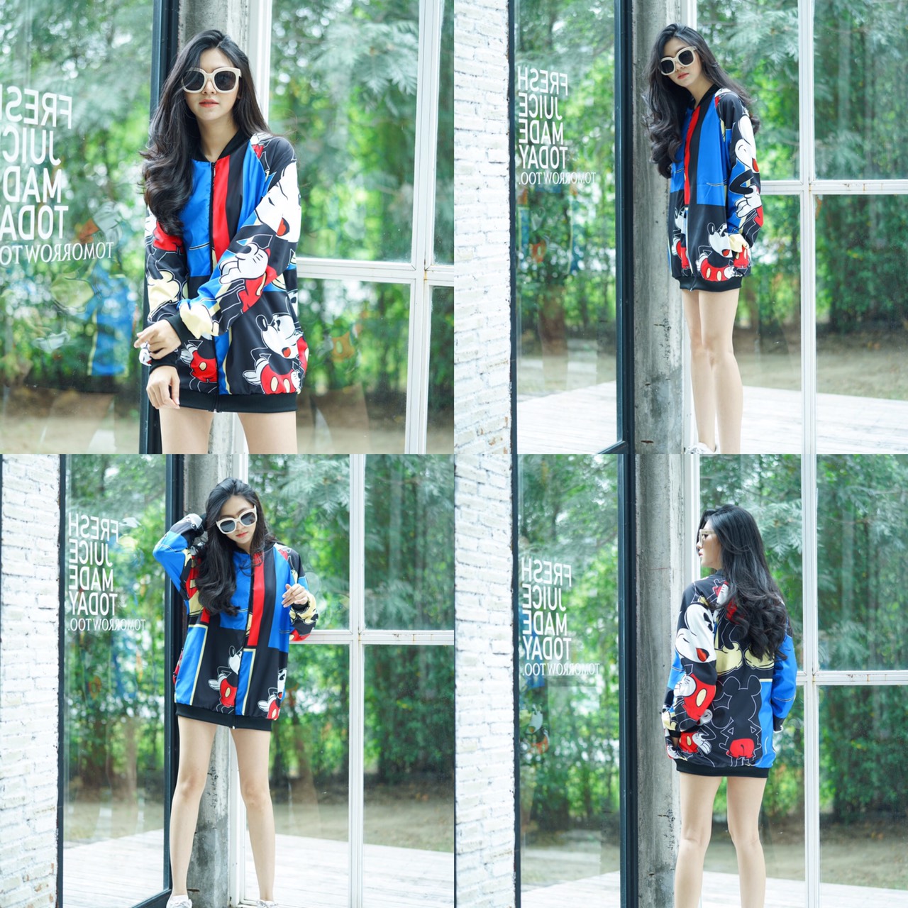 แจ็กเก็ตแขนยาวกันหนาว ผ้าพิมลาย