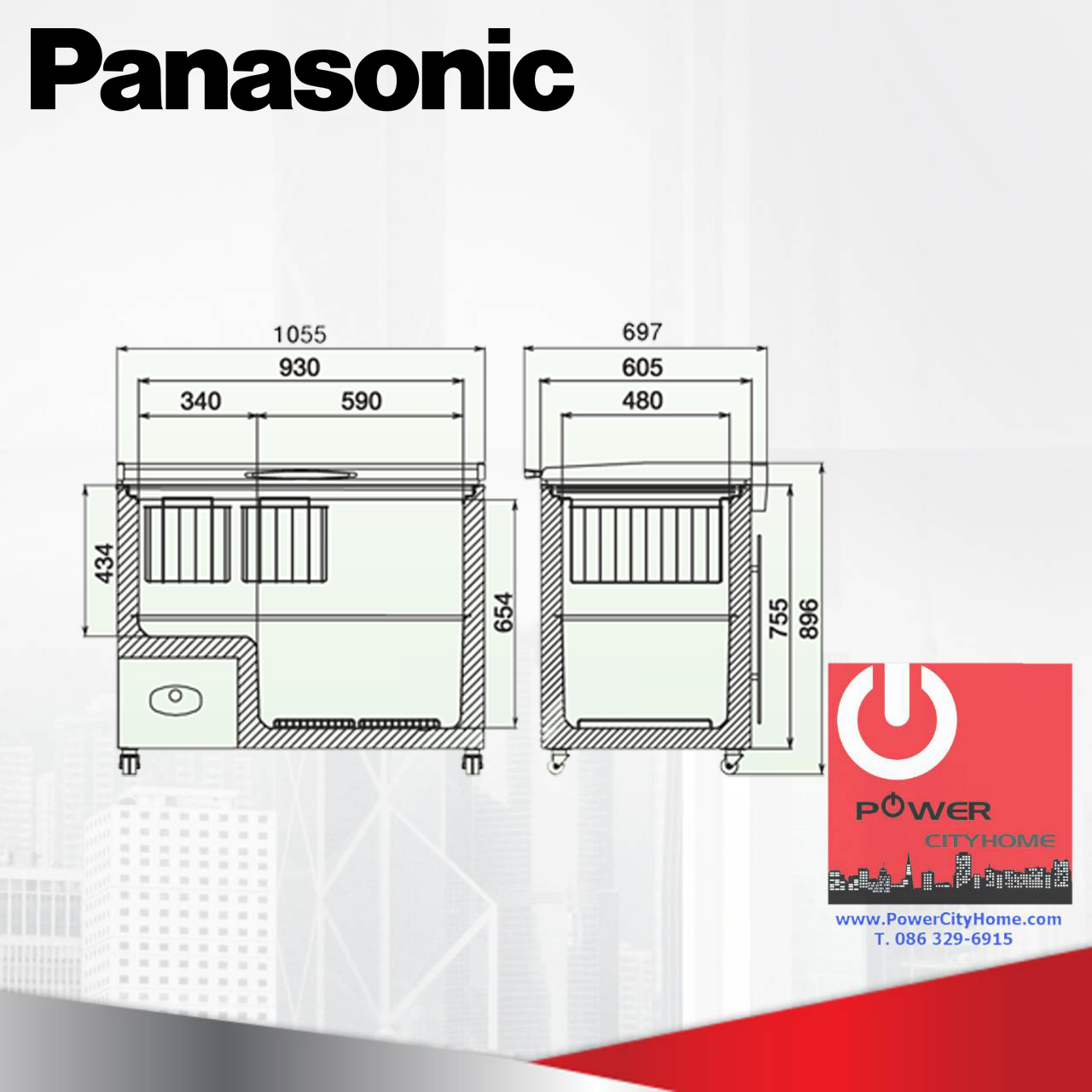 ตู้แช่แข็ง Panasonic 9.5 คิว รุ่น SF-PC997