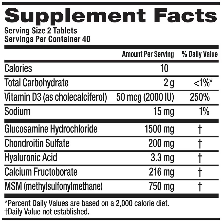 Schiff Move Free Advanced Plus MSM & Vitamin D ฉลากน้ำเงิน 80 เม็ด หมดอายุ 07/2027