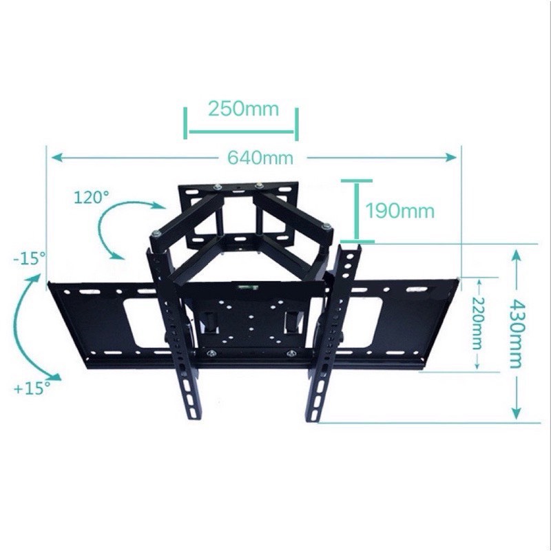 ขาแขวนทีวี LED/LCD/PDP 32"-70" Swivel รุ่น CP-502 (32-70) ยืดเข้าออก ก้มเงย และโยกซ้าย-ขวาได้