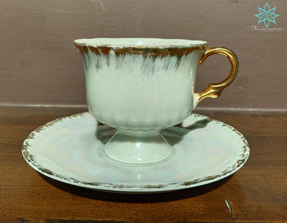 ชุดกาแฟ Fine china สีเงิน สีทอง