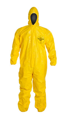 ชุดป้องกันสารเคมี สีเหลืองTYCHEM C Coverall