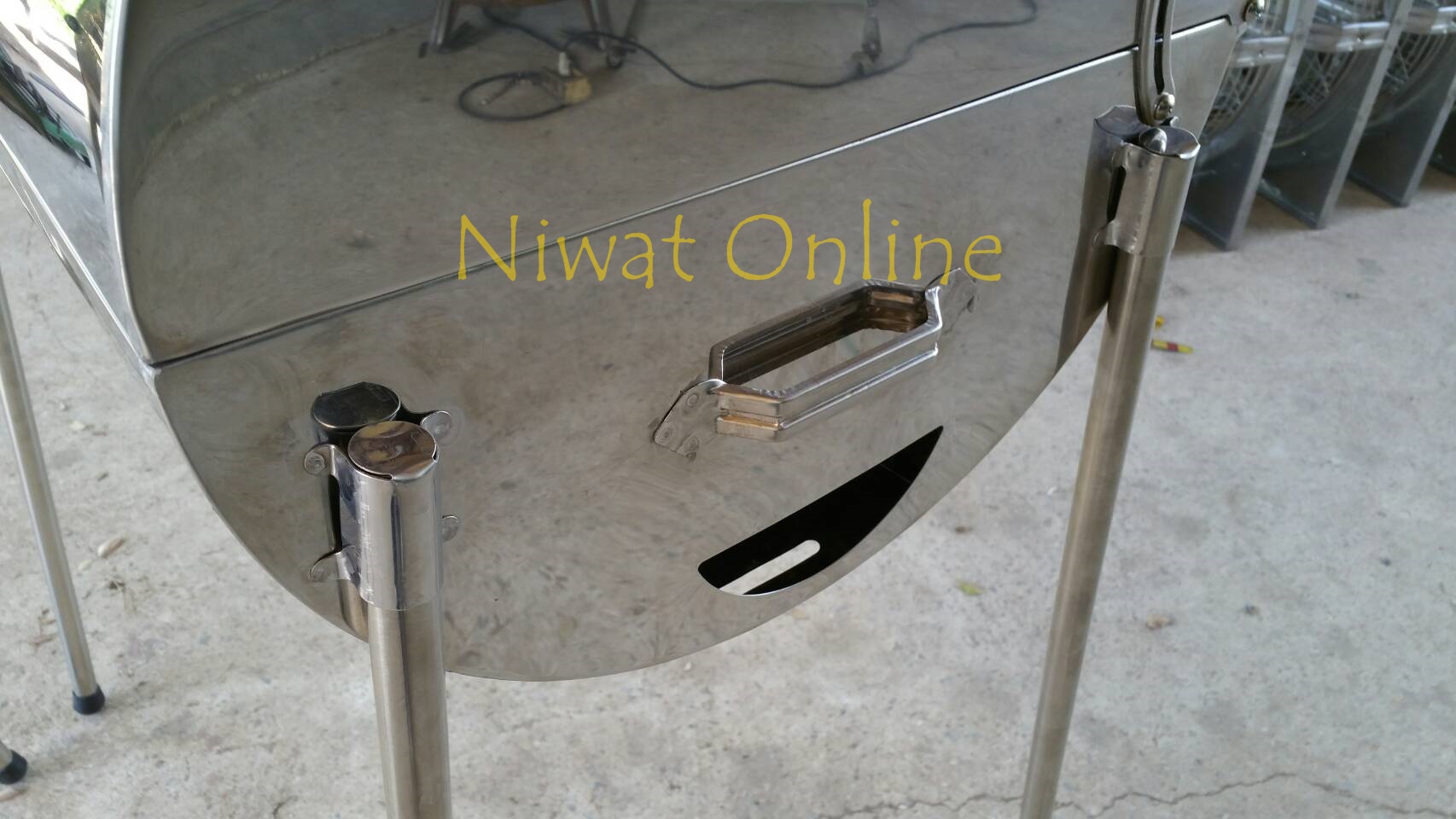 เตาอบสแตนเลสไร้ควัน ชายใหญ่ ขนาด 73 ซม.