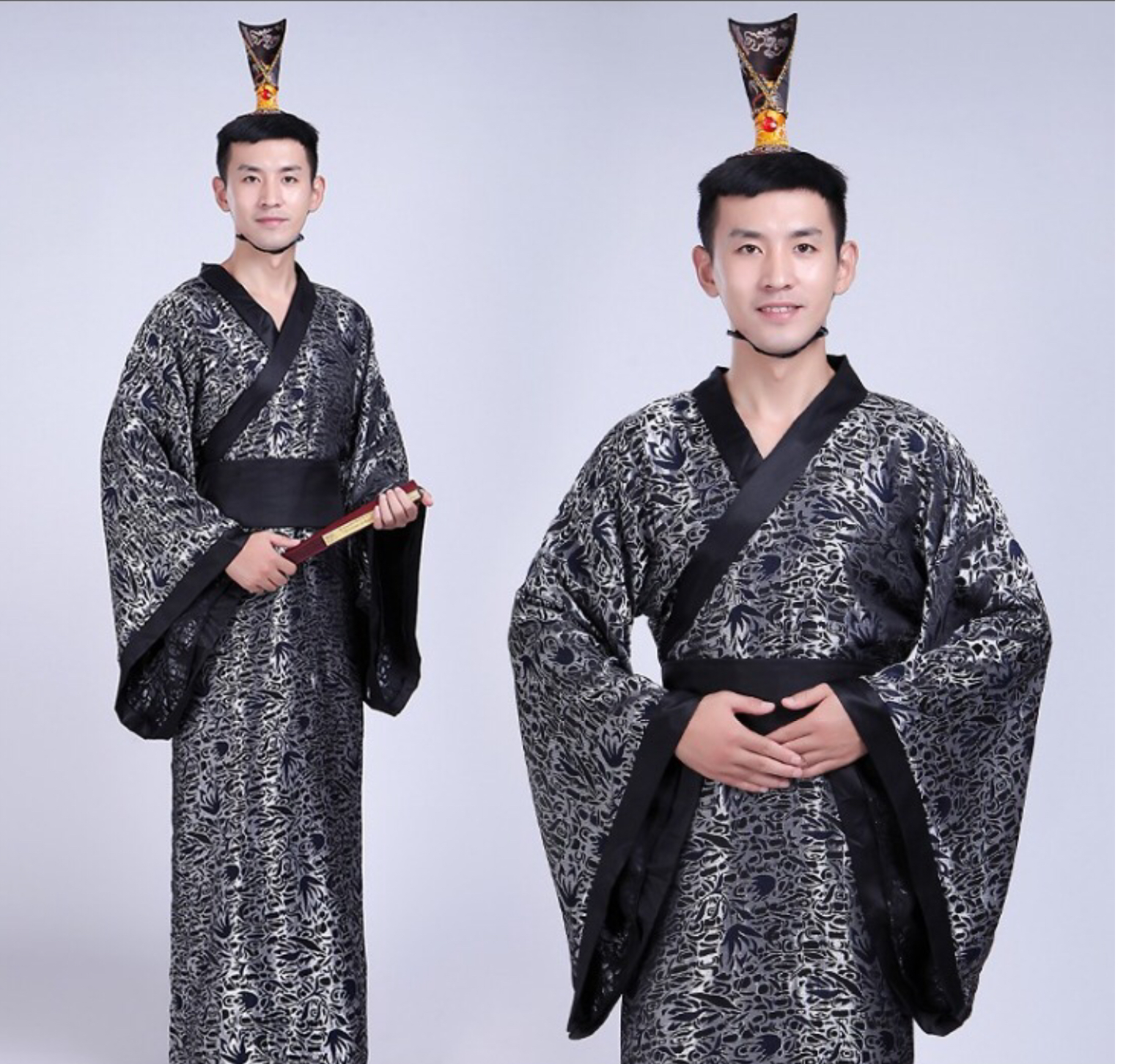 ชุดฮั่น สีดำลาย รหัส BL 58 สินค้าพร้อมส่ง