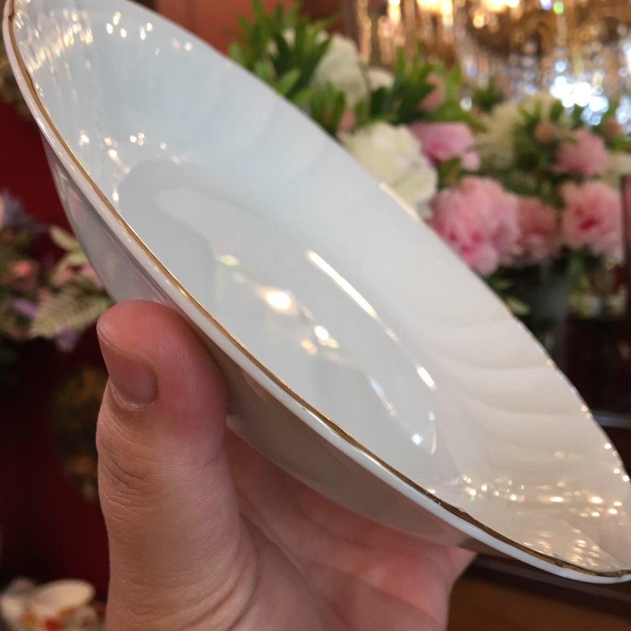 จานอาหารขอบทอง NARUMI 6 ใบ