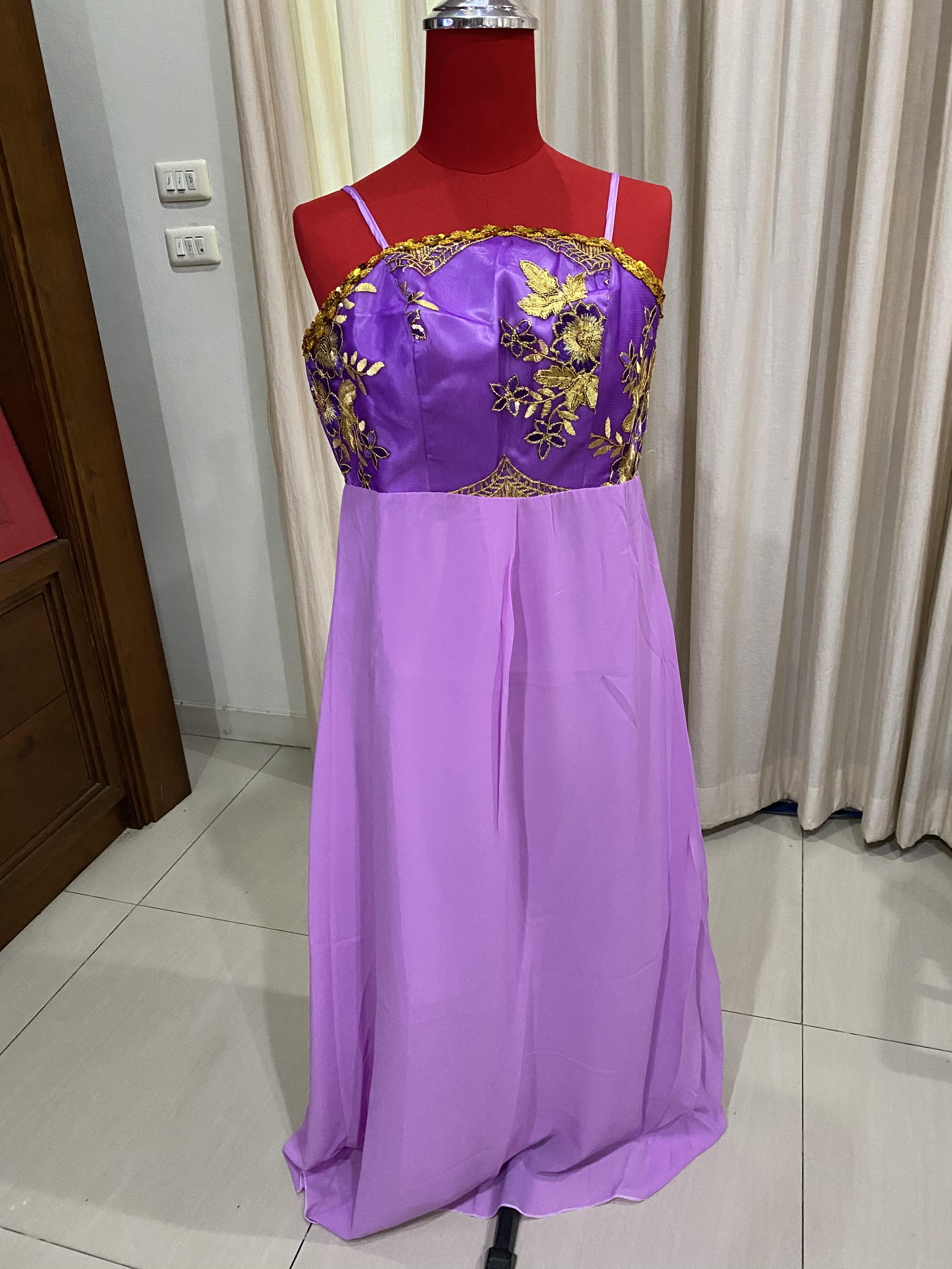 ชุดราชินีถัง สีม่วง รหัส RPN 274 สินค้าพร้อมส่ง