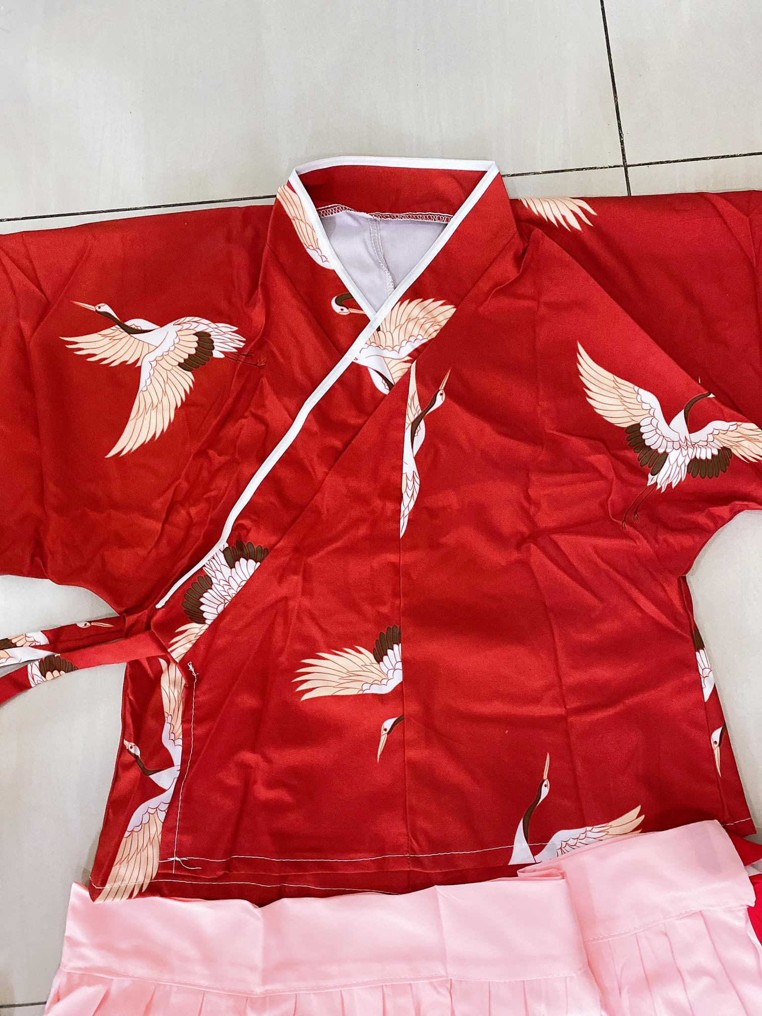 ชุดHUNFU รหัส TYD 54 สีไวท์แดง