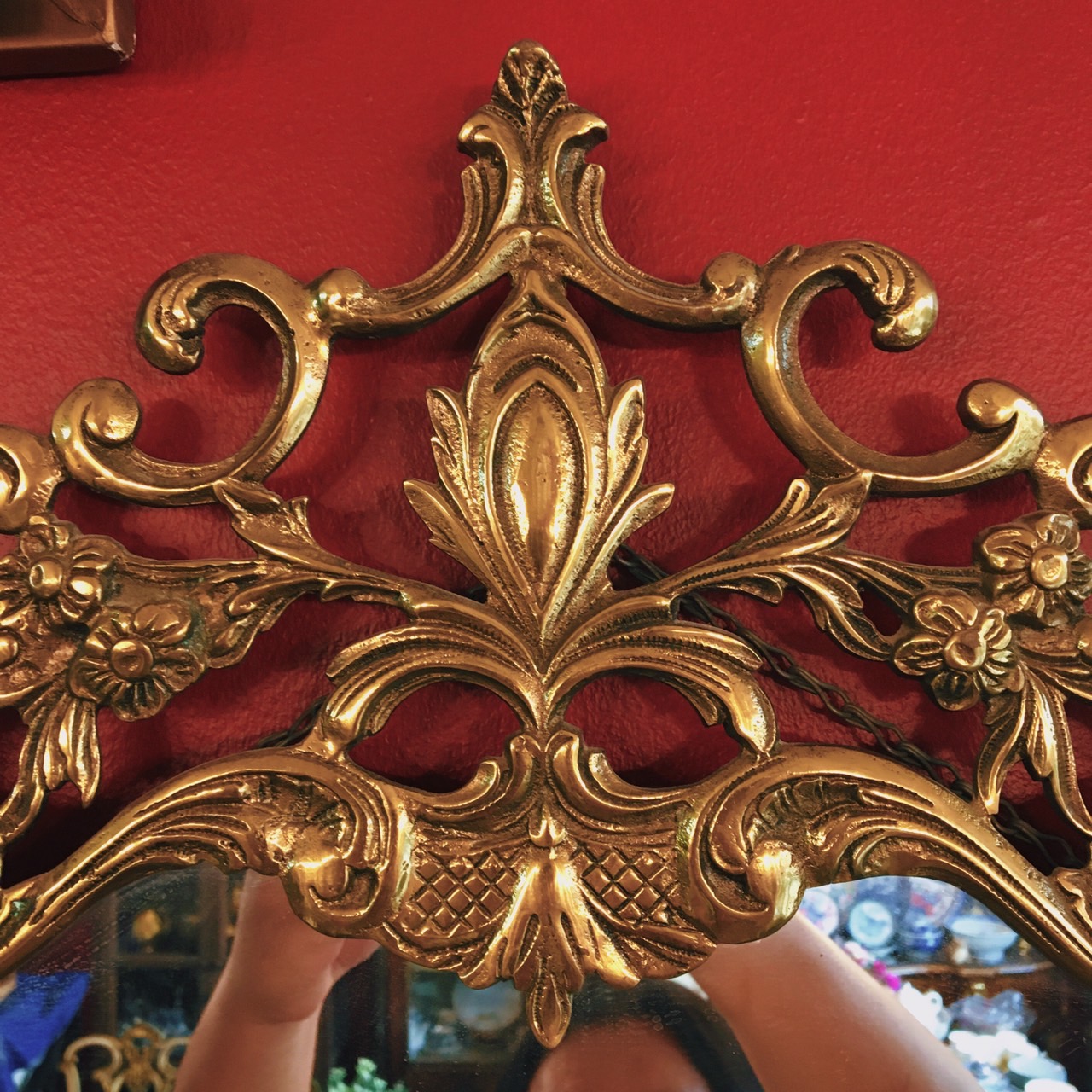 Italian brass Mirror