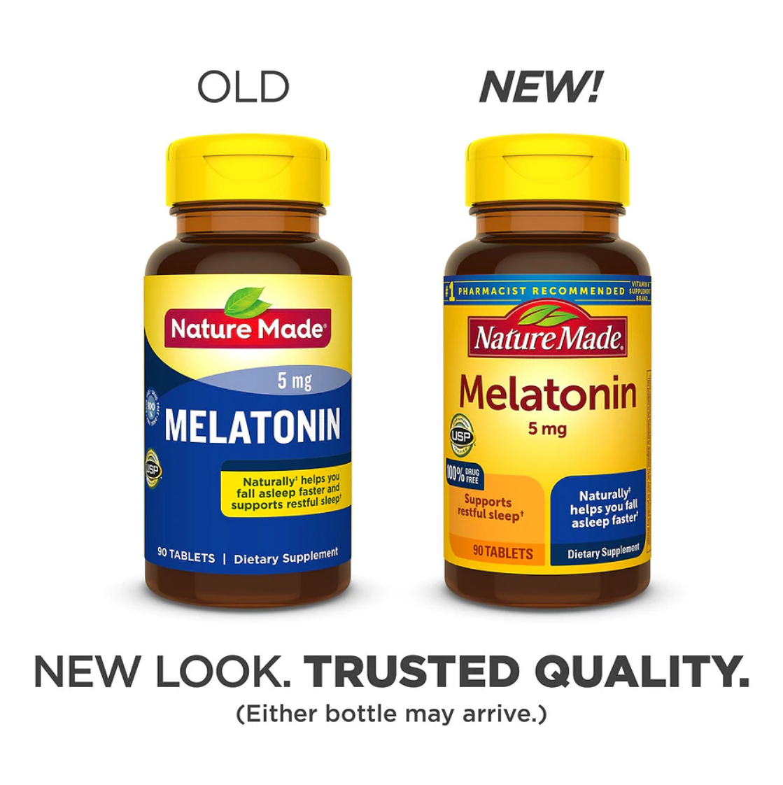 Nature Made Melatonin 5mg 90 เม็ด หมดอายุ 10/2026