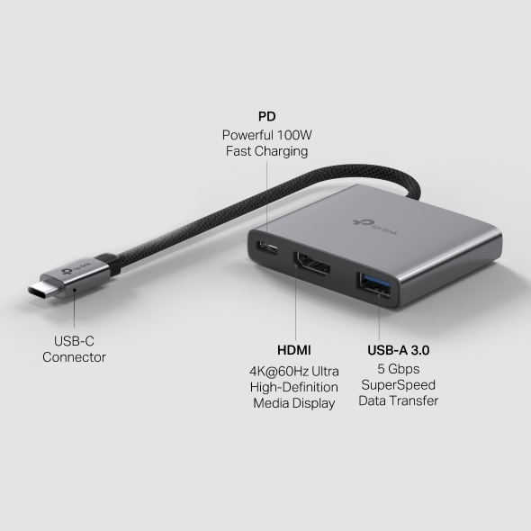 UH3020C USB Type-C 3 in 1 Hub