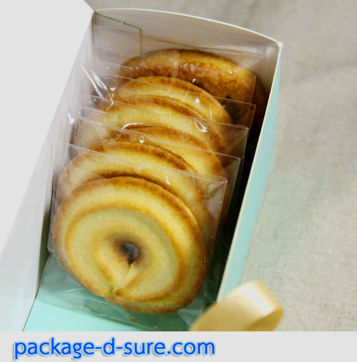 ล้างสต็อก//ถุงคุกกี้ แถบกาว 5.5x5.5 หน้าหลังใส แพ็ค 100 ใบ