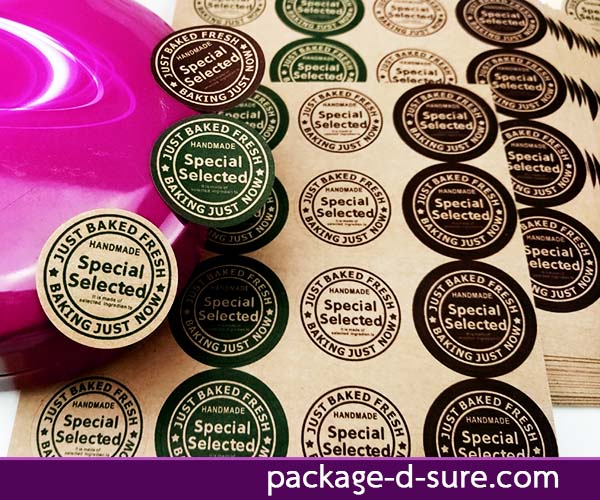 สติกเกอฺร์ กระดาษคราฟวงกลม ลาย special selected แพ็ค 5 แผ่น 80 ดวง