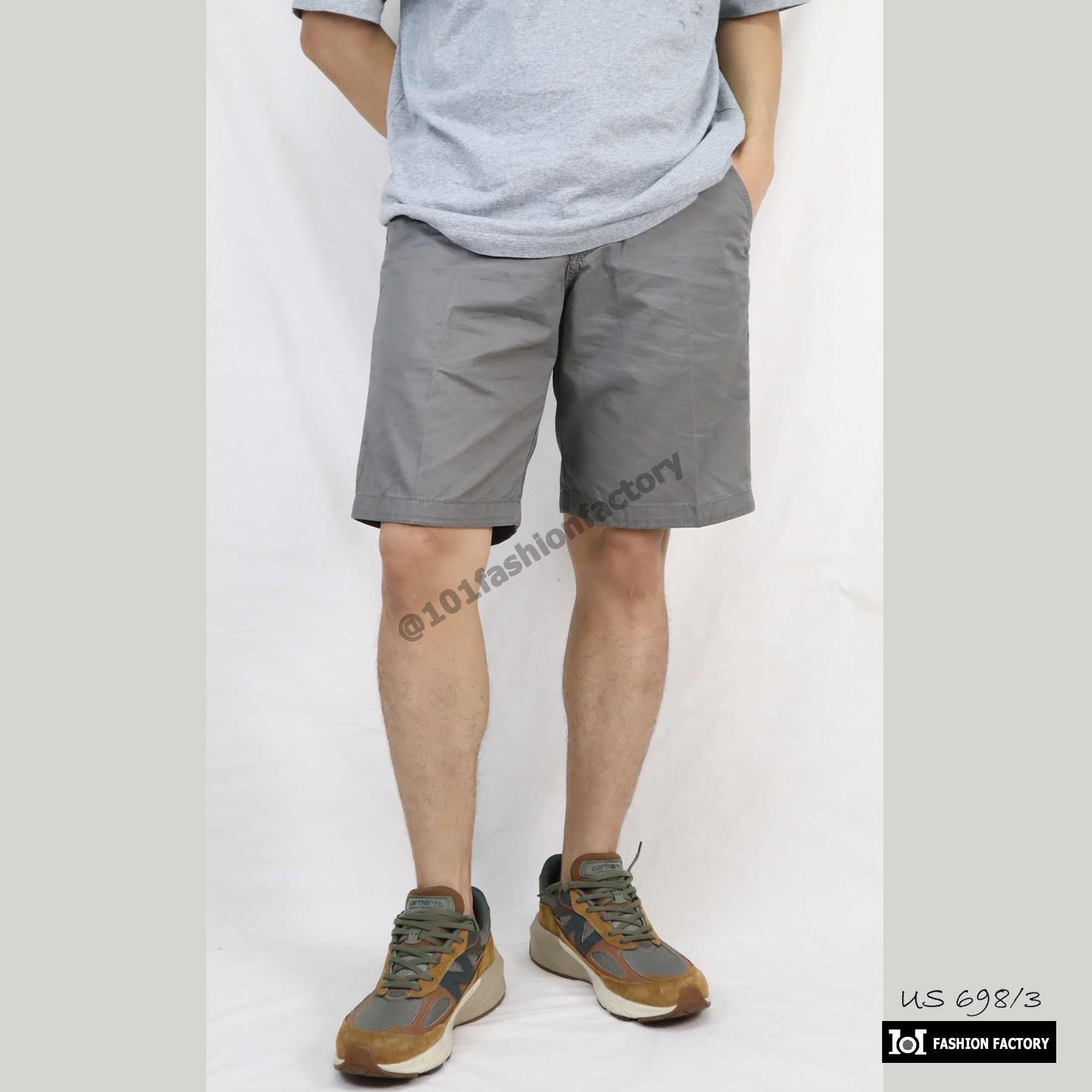 กางเกงขาสั้นผู้ชาย NO.698/3 ทรงหลวม ใส่สบาย คล่องตัวทุกกิจกรรม สีเขียว | US101