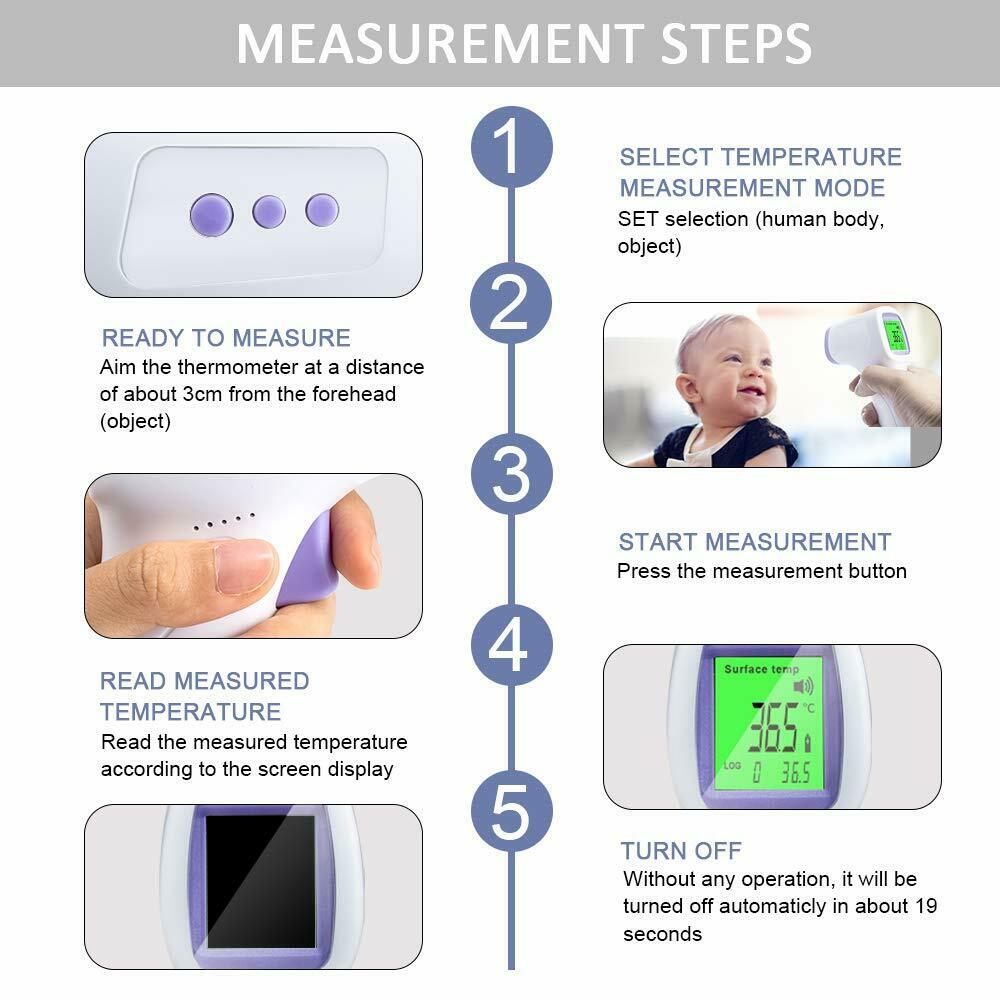 เครื่องวัดอุณหภูมิ เครื่องวัดไข้แบบ Infrared Thermometer วัดโดยไม่ต้องสัมผัส
