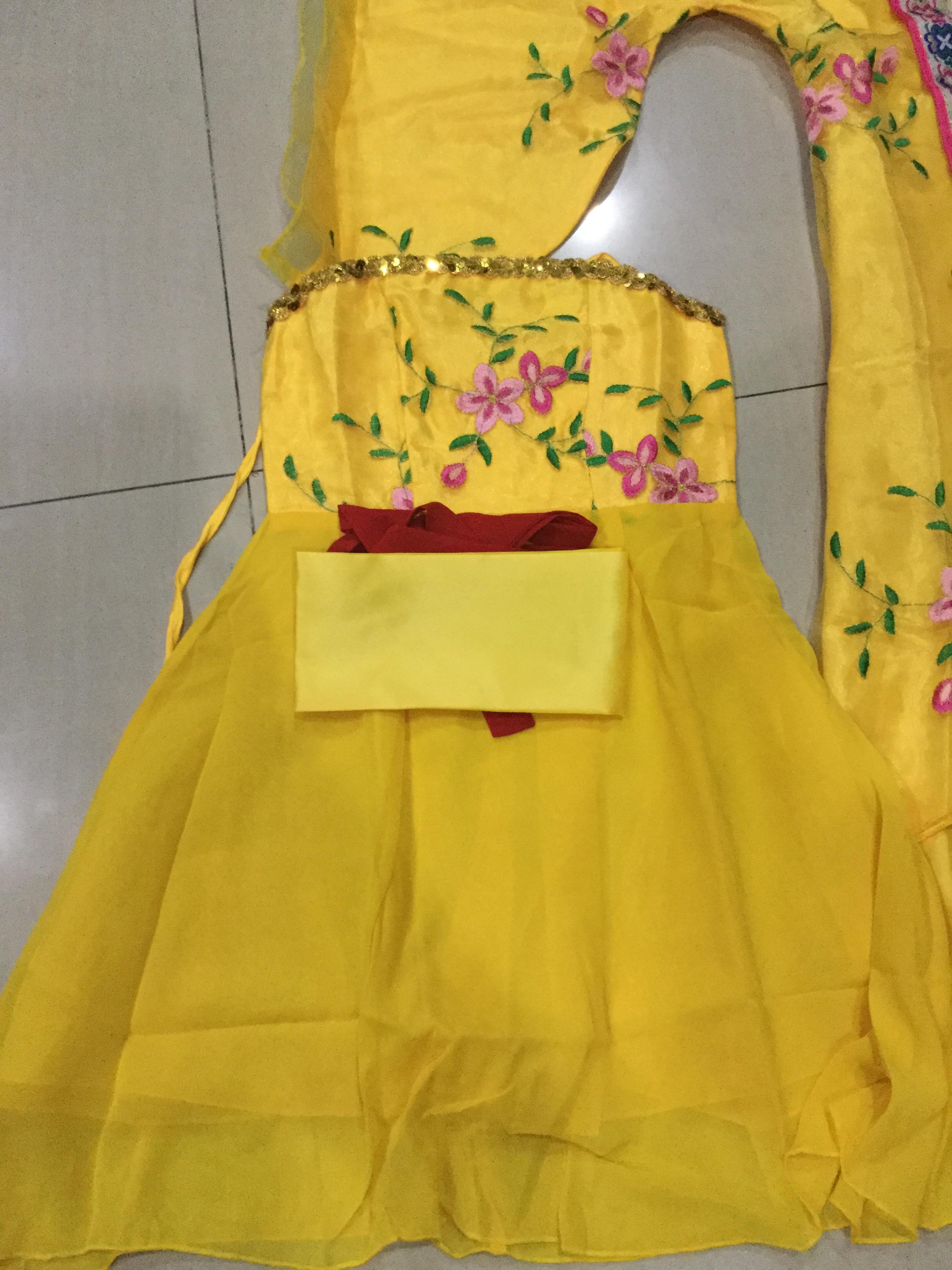 ชุดเจ้าหญิง สีเหลือง รหัส PIN 135สินค้าพร้อมส่ง