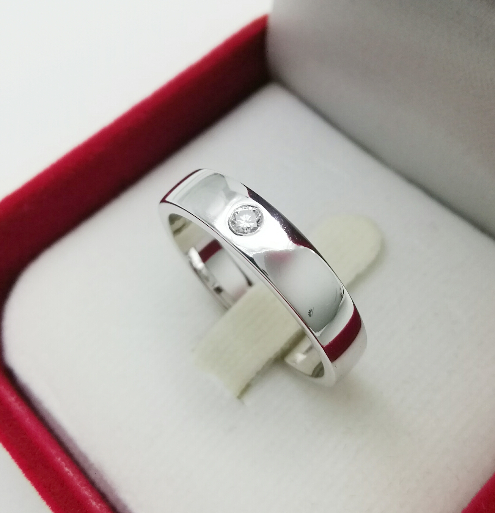 แหวนผู้ชายเพชรแท้ 0.07 cts